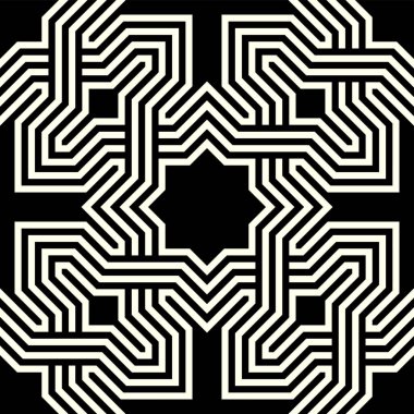 Geometrik tekrarlama sanatı. Kusursuz şablon arkaplanının yazdırılabilir vektörü.