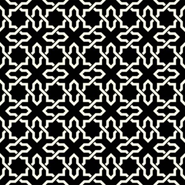 Grafik Tekerrür Sanatı tasarımı. Yazdırılabilir vektörün geometrik kusursuz deseni.