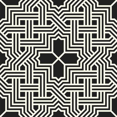 Kusursuz desen tasarımının grafiksel sanatı. Yazdırılabilir vektörün Geometrik yinelenen desenleri.