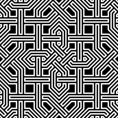 Geometrik tekrarlama sanatı. Kusursuz şablon arkaplanının yazdırılabilir vektörü.