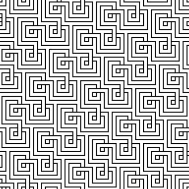 Grafik tasarımının tekrarlanan geometrik kalıpları. Yazdırılabilir vektörün kusursuz deseni.
