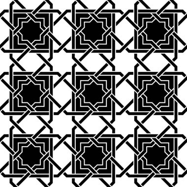 Grafik tasarımının tekrarlanan geometrik kalıpları. Yazdırılabilir vektörün kusursuz deseni.