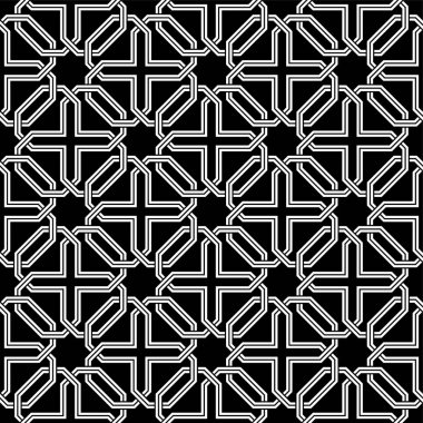 Geometrik çizimlerin kusursuz deseni. Yazdırılabilir vektörün tekrarlanan kalıpları. Bağlı düğüm kapak kapağı arkaplan düzeni arkaplan tasarımı.