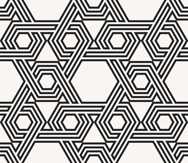 Бесшовный узор геометрических графических конструкций. Повторяю шаблоны вектора для печати. Сцепляющий узел крышки баннера фоновый дизайн.