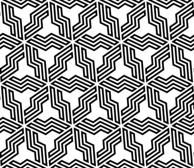 Geometrik tekrarlama sanatı. Kusursuz şablon örtüsü arka planının basılabilir vektörü. Bağlı düğüm pankartı arkaplan düzeni tasarımı.