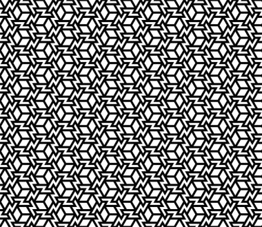 Geometrik çizimlerin kusursuz deseni. Yazdırılabilir vektörün tekrarlanan kalıpları. Bağlı düğüm kapak kapağı arkaplan düzeni arkaplan tasarımı.