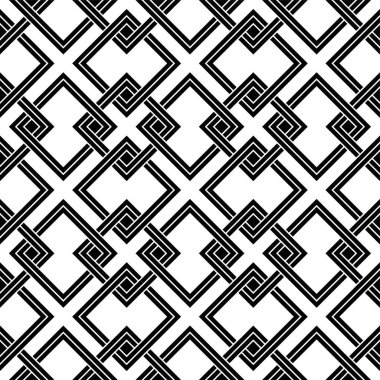 Geometrik Kusursuz Desenler Grafik Sanatı. Yazdırılabilir vektörün tekrarlanan kalıpları. Bağlantı düğümleri pankart arkaplan tasarımı.