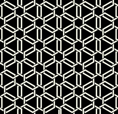 Geometrik tekrarlama sanatı. Yazdırılabilir vektörün kusursuz şablon arka planı. Arkaplan tasarımının iç içe geçmiş düğümleri arka plan kapağı.