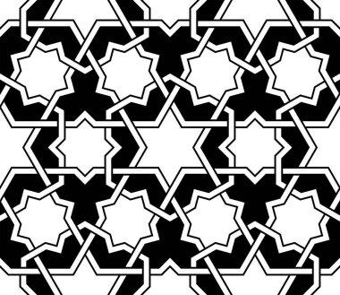 Grafik tasarımlarının tekrarlanan kalıpları. Yazdırılabilir vektörün geometrik kusursuz deseni. Kapak arkaplan tasarımının iç içe geçmiş düğüm çizelgesi.