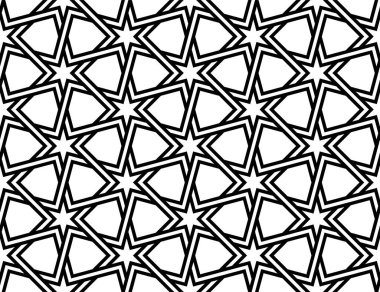 Geometrik grafik tasarımının tekrarlanan kalıpları. Basılabilir vektörün kusursuz deseni. Bağlı düğüm kapağı arkaplan düzeni arkaplan tasarımları.