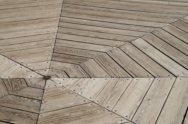 Decorative Wooden Floor Triangle Close — Stock Photo, Image