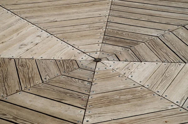 Pavimento Legno Decorativo Con Triangolo Chiudi — Foto Stock