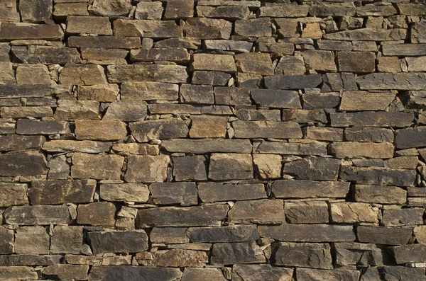 Neue Braune Steinmauer Der Nähe — Stockfoto