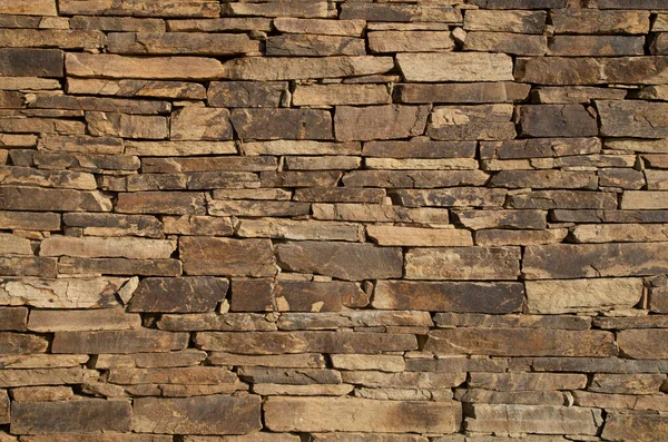 New Brown Stone Wall Close — Stock Photo, Image