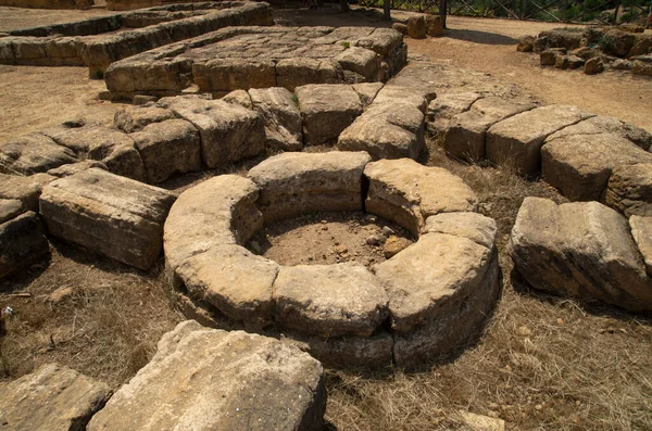 Ruinen Tal Der Tempel Agrigent Italien Europ — Stockfoto