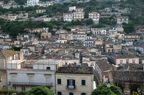 Παλιά Σπίτια Της Μπαρόκ Πόλης Modica Σικελία Ιταλία Europ — Φωτογραφία Αρχείου
