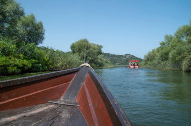 Karadağ 'ın Skadar Gölü' nde bir tekne, Europ