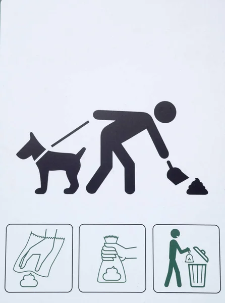 Sign Telling Dog Owners Your Dog Par — Stock Photo, Image
