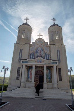 New church in Monastery of St. Andrew the Apostle , in region Dobrogea,  Romania, Europe  in springtim clipart