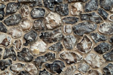 Flint kaldırım duvarı İngiltere için geleneksel yakın çekim