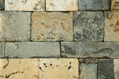 Renkli antik taş duvar güneşli da kapanıyor