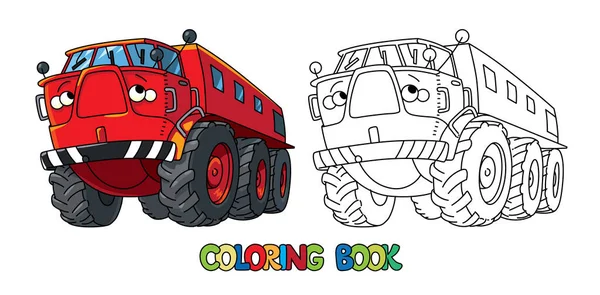 Divertente Rover Libro Colorare Veicoli Completamente Sotterranei Bambini Piccola Auto Vettoriali Stock Royalty Free