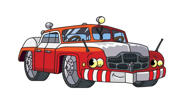 Забавная Ретро Машина Airfild Грузовик Раскраски Автомобиля Детей Маленький Забавный — стоковый вектор