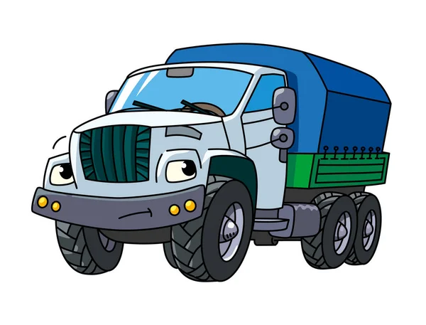Funny Big Truck Rover All Terranian Vehicle Small Funny Vector Vector Graphics