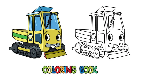 Mini Trattore Libro Colorare Bambini Piccolo Vettore Divertente Auto Carina Illustrazioni Stock Royalty Free