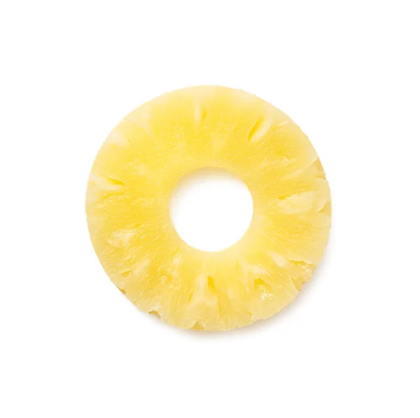 Pineapple Slice Ring Isolated White Background — Stock Photo, Image