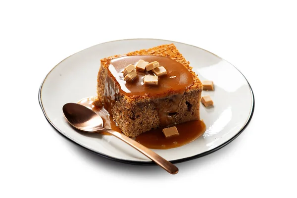 Easy Sticky Toffee Pudding Deliciously Gooey Sponge Cake Drenched Warm — Photo