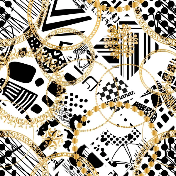 Değerli taşlar, altın zincirler ve incilerle süslenmiş kusursuz desenler..