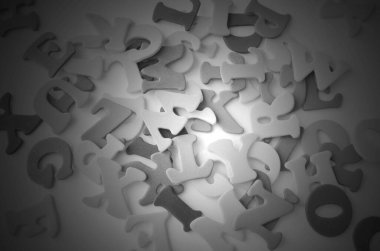 Harflerle yaratıcı ve modern arkaplan.