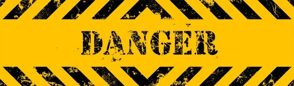 Danger Sign Yellow Background — Stock Vector