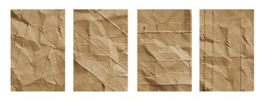 Buruşmuş kağıtlarla kaplanmış yaratıcı bir arka plan..