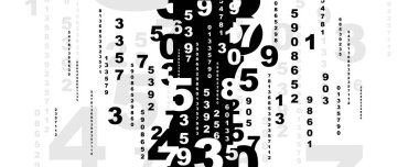 Sayılarla yaratıcı ve modern arkaplan.