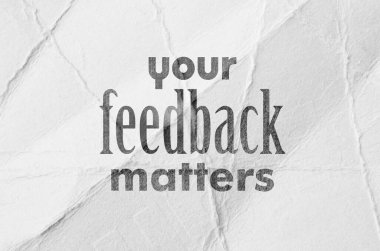 geri bildirim konularınız beyaz arkaplanda imzalayın