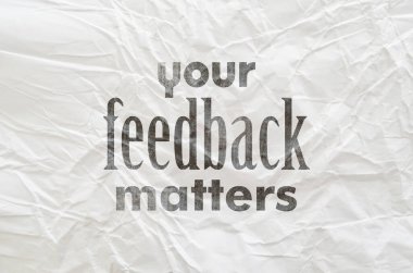 geri bildirim konularınız beyaz arkaplanda imzalayın