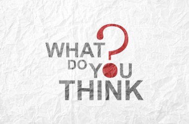 Beyaz arkaplanda ne yazdığını düşünüyorsun?