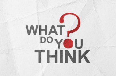 Beyaz arkaplanda ne yazdığını düşünüyorsun?