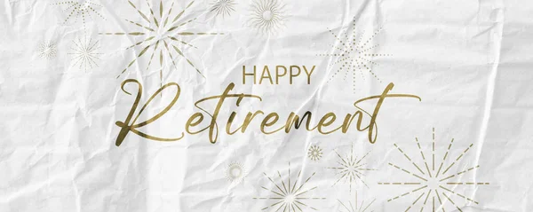 Happy Retirement Card White Background — Stock Photo, Image
