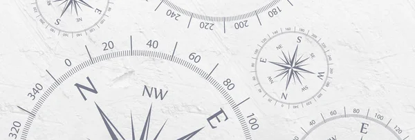 Kompass Symbol Auf Papierhintergrund — Stockfoto