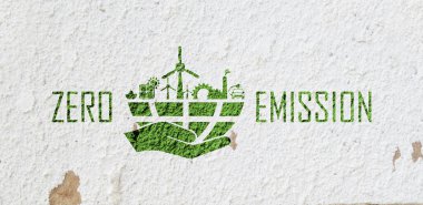 İklim değişikliğini durdurmak için karbondioksit salınımını azaltmak. yeşil enerji arkaplanı