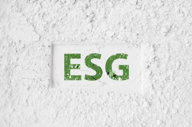 Beyaz arkaplanda esg simgeleri