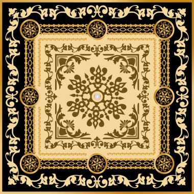 Değerli taşlar, altın zincirler ve incilerle süslenmiş kusursuz desenler..