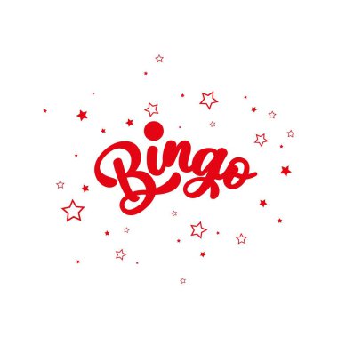 Beyaz arkaplanda bingo metni