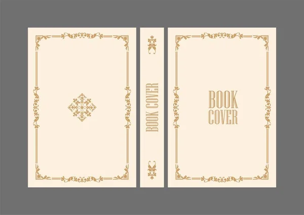 Дизайн Обкладинки Книги Ретро Прикрасами — стоковий вектор