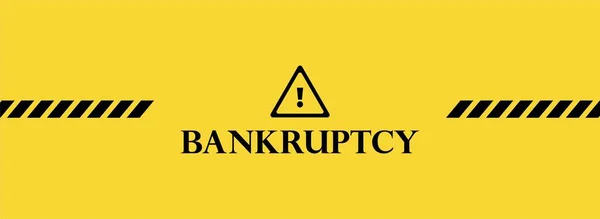 Bankruptcy Sign White Background — Stock Vector