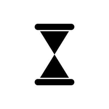 Beyaz arkaplanda kum saati simgesi