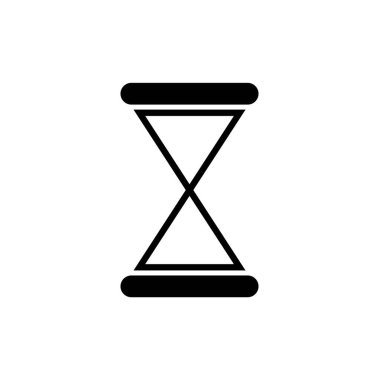 Beyaz arkaplanda kum saati simgesi